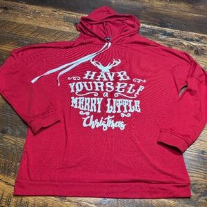 Ladies Large Light Holiday Hoodie